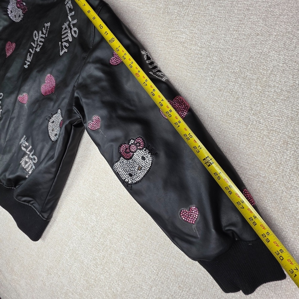 FOREVER 21 Hello kitty Black Rhinestone Bomber Jacket. Size Medium NWOT - Picture 14 of 16
